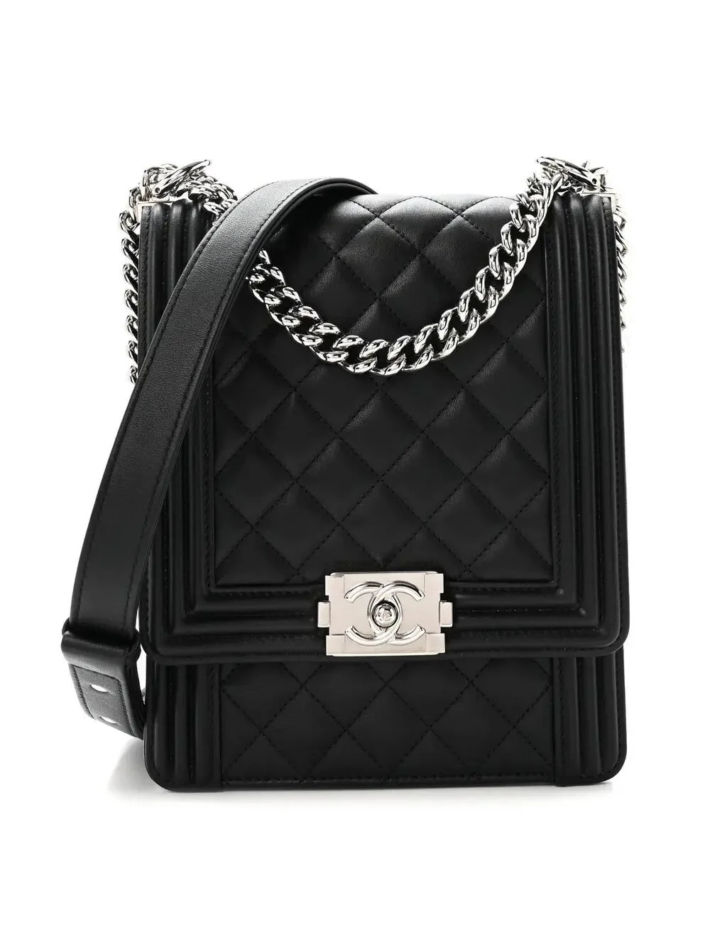 Chanel Calfskin Quilted North South Boy #325451C23B